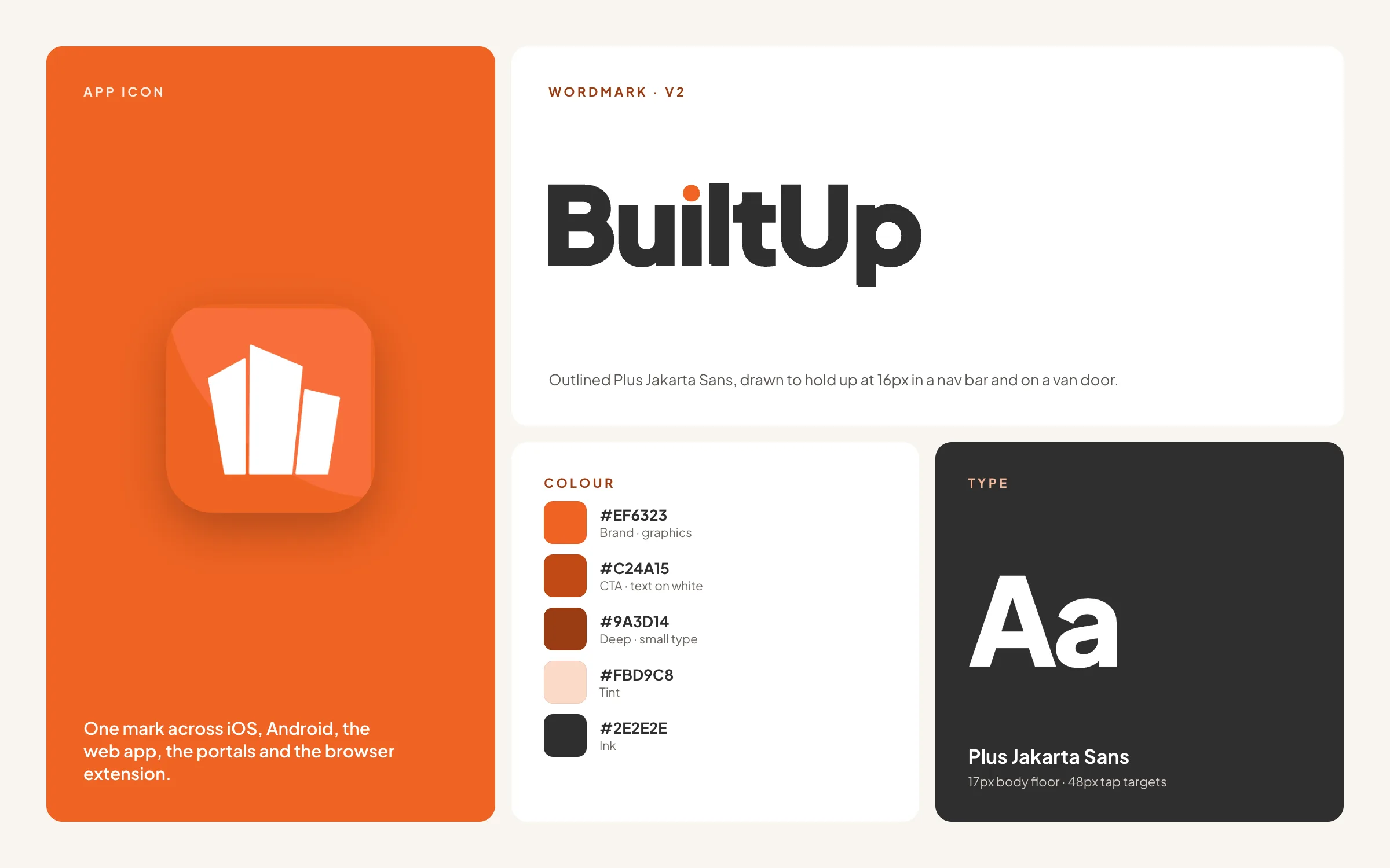 BuiltUp: Wordmark, app icon and colour
