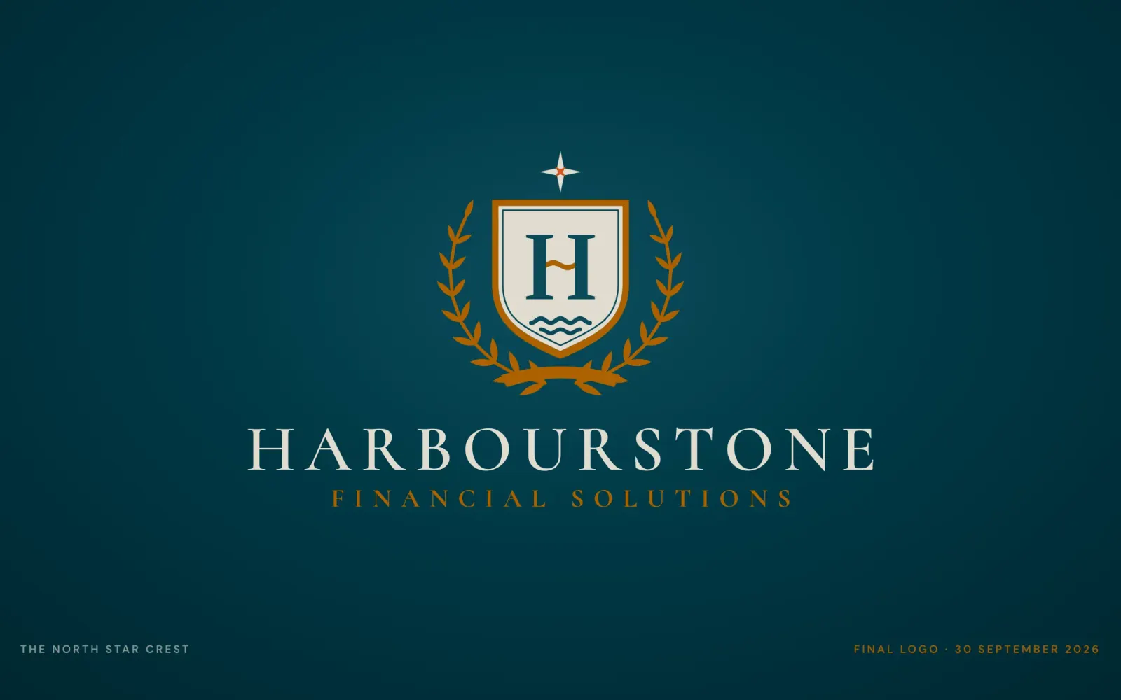 HarbourStone: A crest in three revision rounds, EN/FR/bilingual files and guidelines.