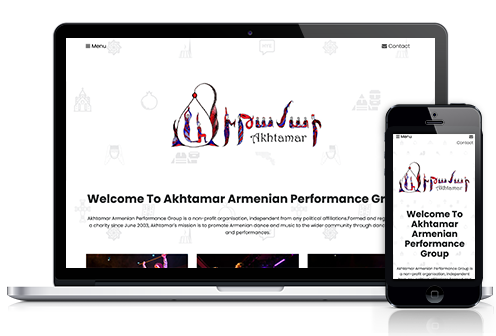 Akhtamar Armenian Performance Group Custom WordPress Design & Development Mockup