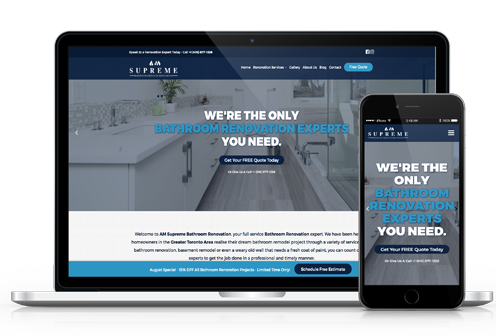 AM Supreme Bathroom Renovation WordPress Website Design & Development