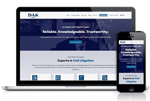 DASLAW LA Law Firm Website Mockup