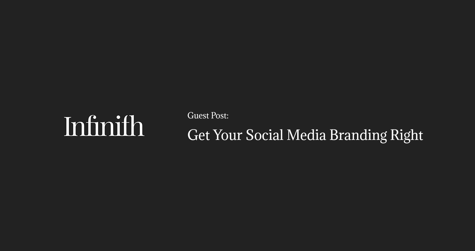 Get Your Social Media Branding Right